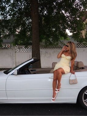 Strapless Yellow Bustier Mini Dress